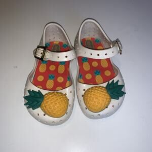 Mini Melissa Toddler White Furadinha Pineapple Mary Jane Shoes Toddler 5